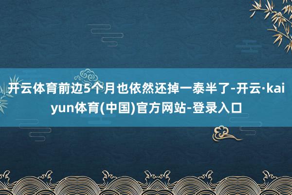 开云体育前边5个月也依然还掉一泰半了-开云·kaiyun体育(中国)官方网站-登录入口