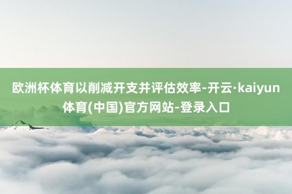 欧洲杯体育以削减开支并评估效率-开云·kaiyun体育(中国)官方网站-登录入口