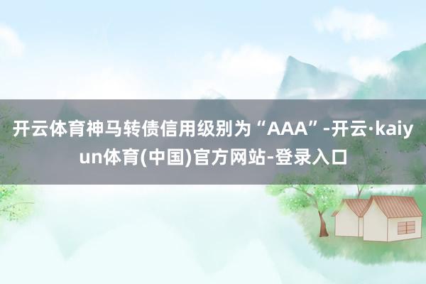 开云体育神马转债信用级别为“AAA”-开云·kaiyun体育(中国)官方网站-登录入口