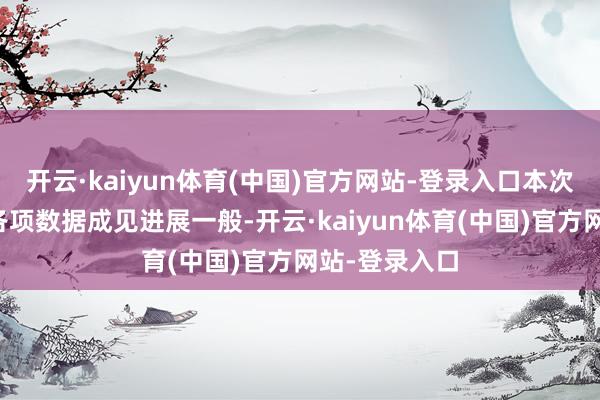 开云·kaiyun体育(中国)官方网站-登录入口本次财报公布的各项数据成见进展一般-开云·kaiyun体育(中国)官方网站-登录入口