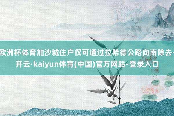 欧洲杯体育加沙城住户仅可通过拉希德公路向南除去-开云·kaiyun体育(中国)官方网站-登录入口